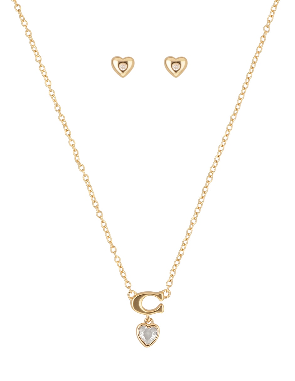 Aretes y collar de corazón