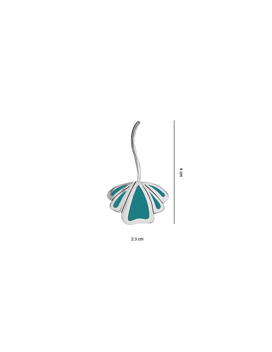 Aretes de flor de plata P 925 con acabado brillante 3