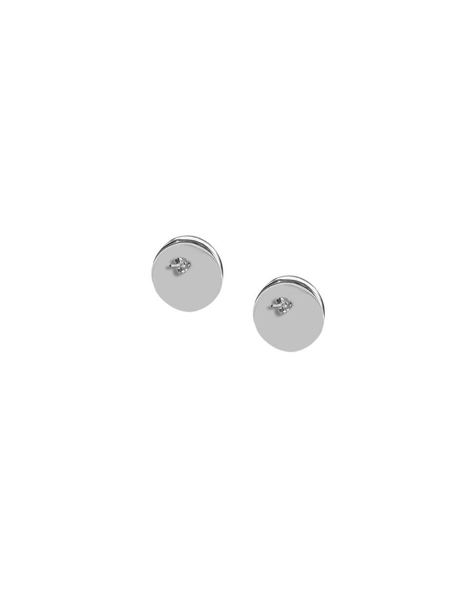 Broqueles redondos de plata P 925 con acabado brillante amatista 3
