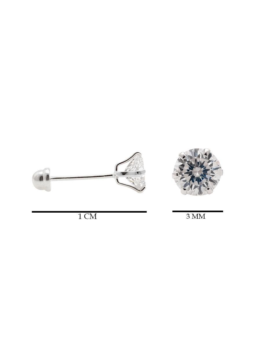 Broqueles circulares de plata P 925 con acabado pavé moissanita 5