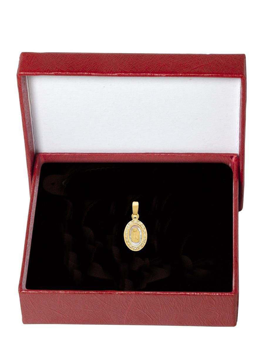 Medalla ovalada virgen de guadalupe de oro 14 k zirconia Medalla ovalada virgen de guadalupe de oro 14 k zirconia