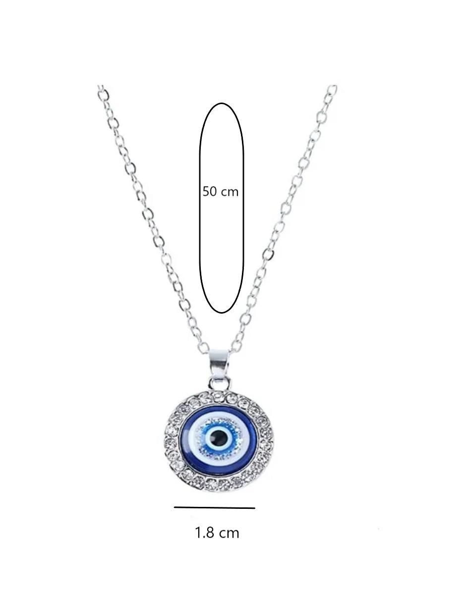 Collar y pulsera de ojo circonita 8
