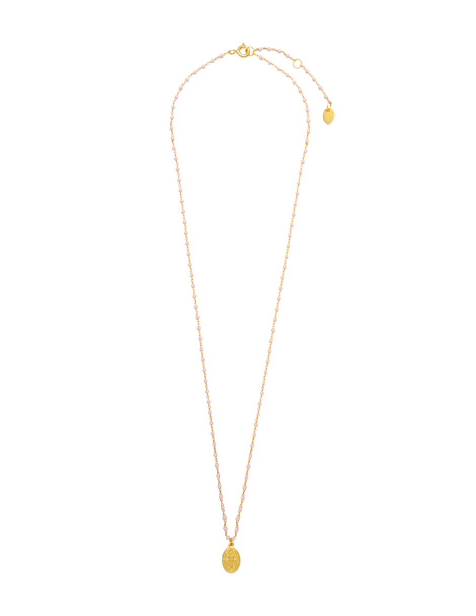 Collar con dije ovalado Carré de plata P 925 Collar con dije ovalado Carré de plata P 925