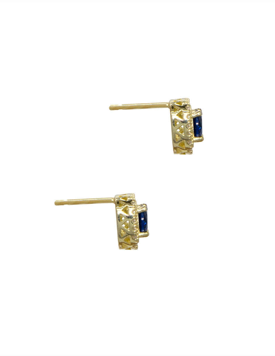 Broqueles cuadrados Carré de plata P 925 con acabado pavé zirconia
