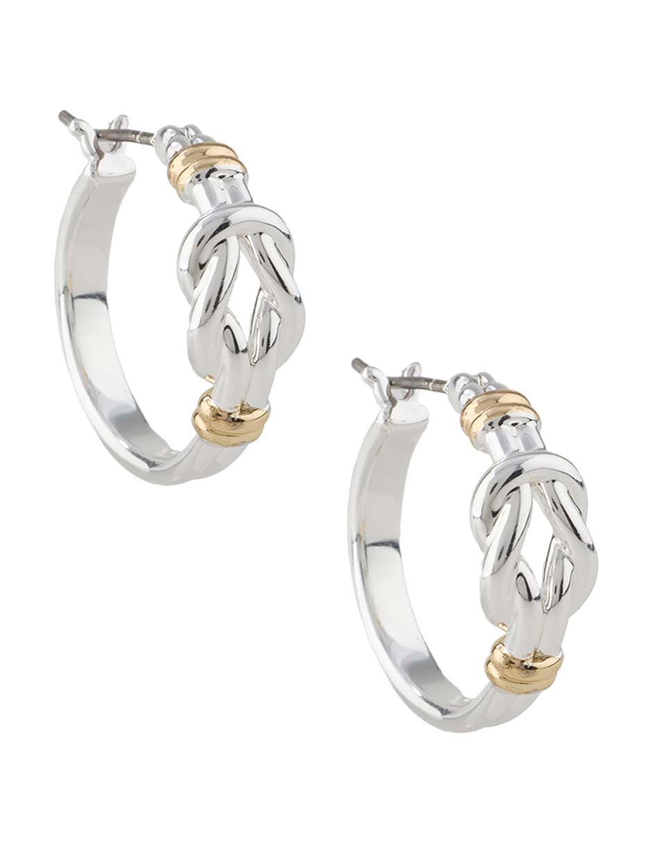 Aretes de aro Daisie con acabado pulido 2