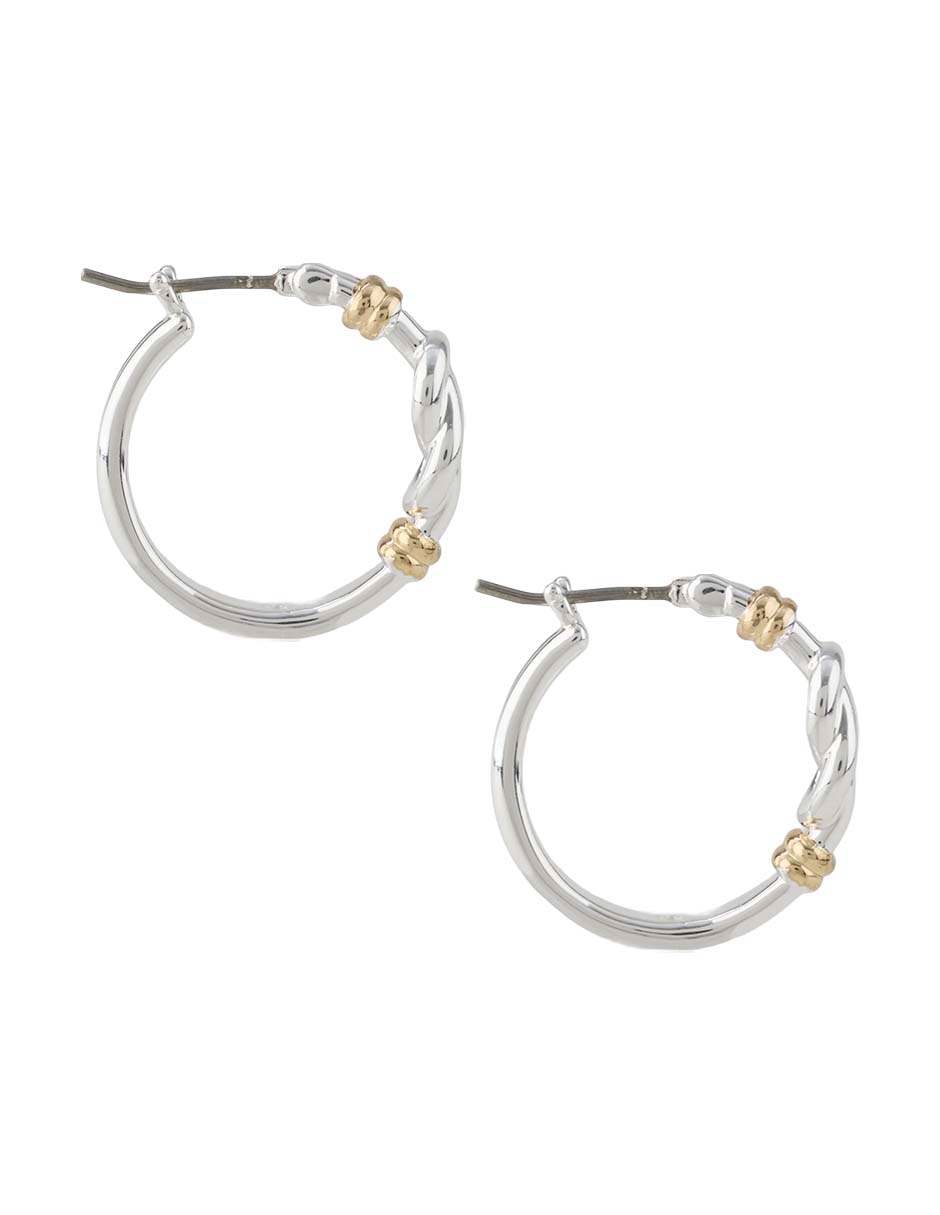 Aretes de aro Daisie con acabado pulido 3