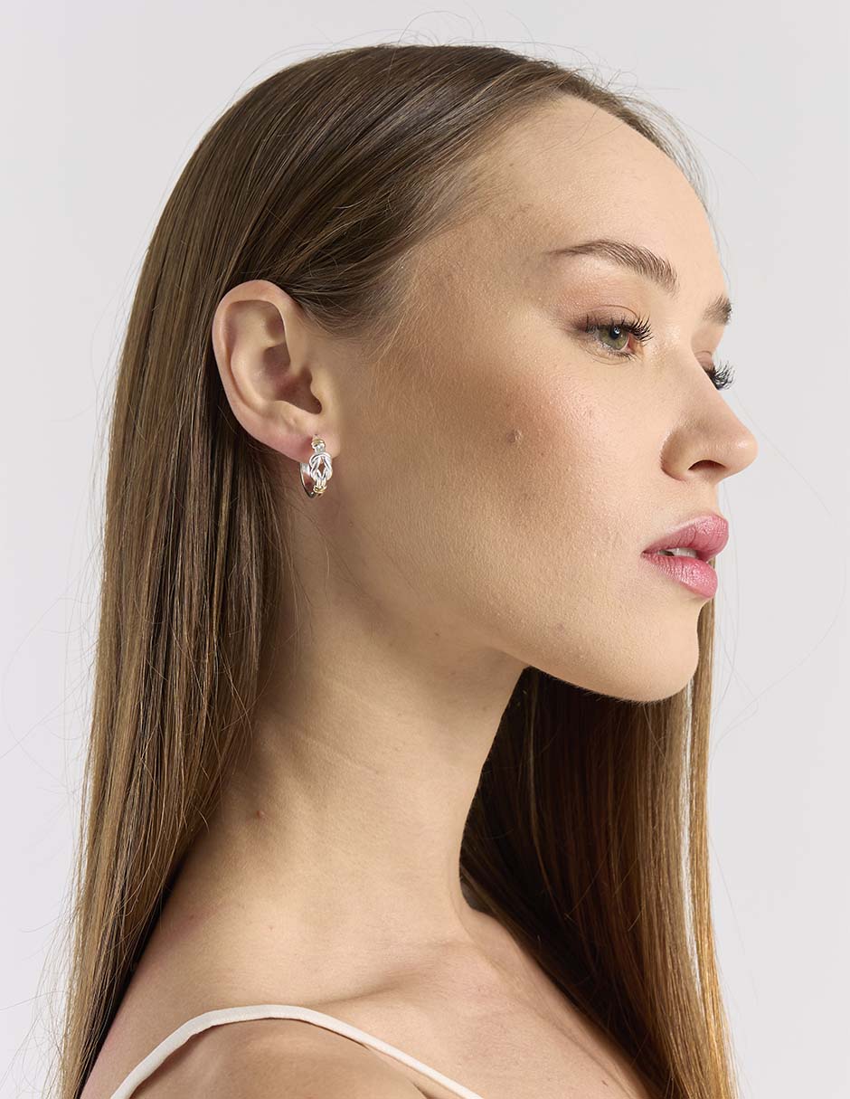 Aretes de aro Daisie con acabado pulido 4
