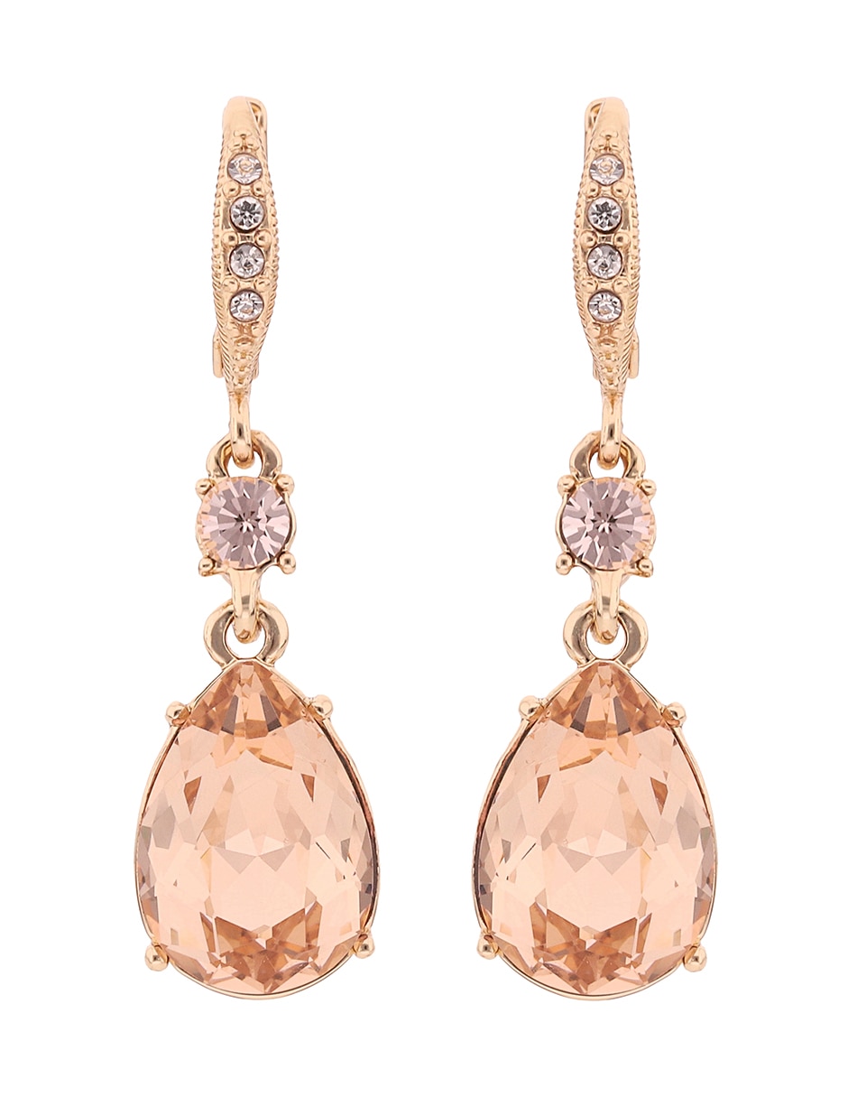 Aretes largos de gota Golden con acabado brillante 1