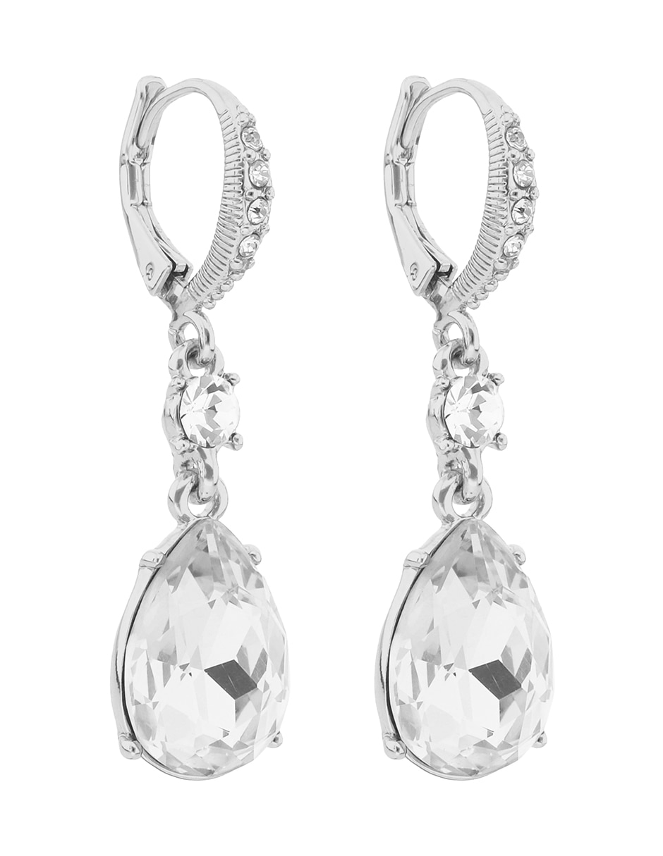 Aretes largos de gota Golden con acabado brillante 2