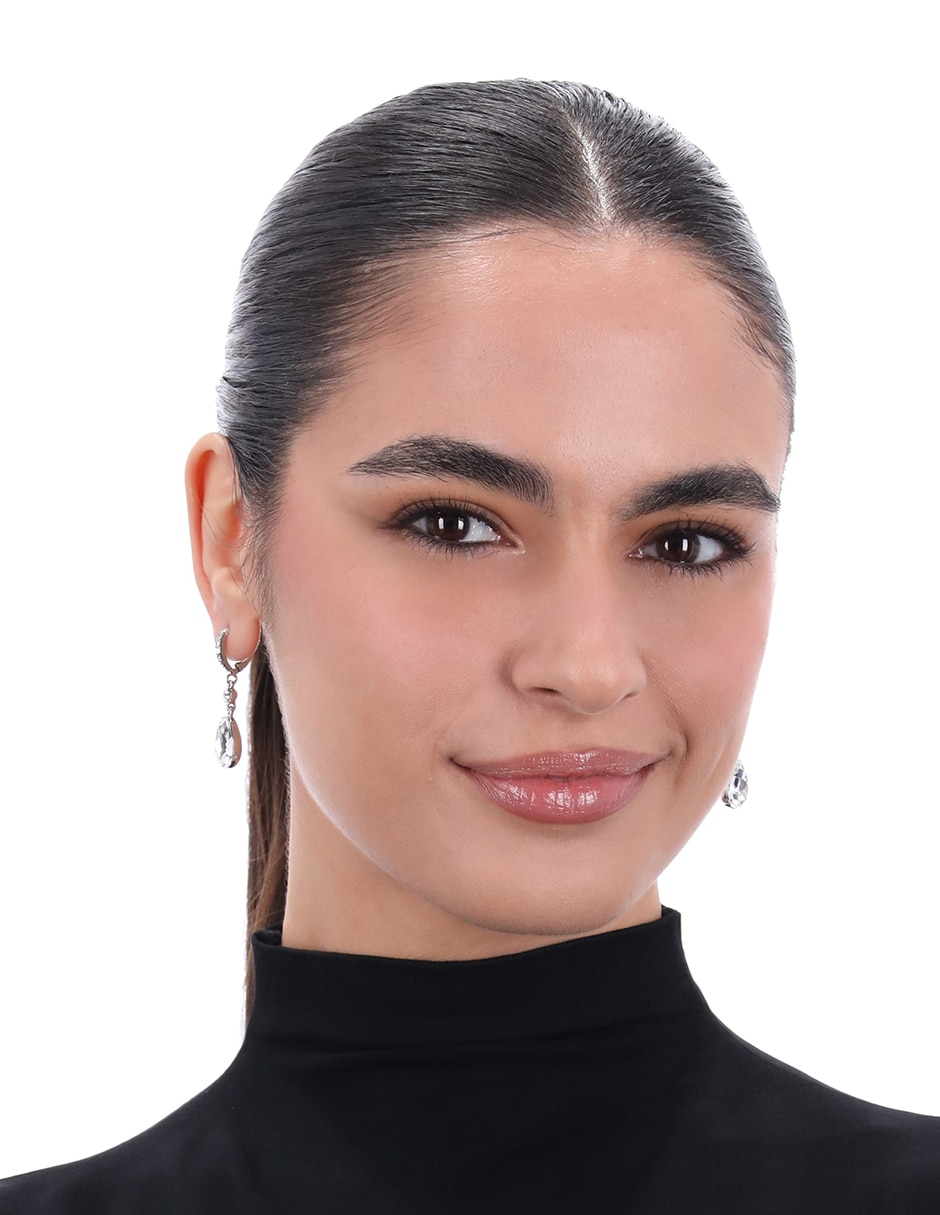 Aretes largos de gota Golden con acabado brillante 3