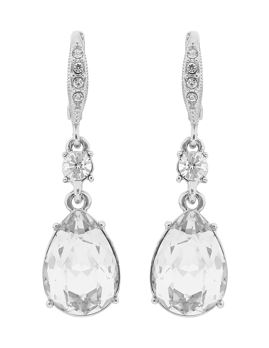 Aretes largos de gota Golden con acabado brillante 1