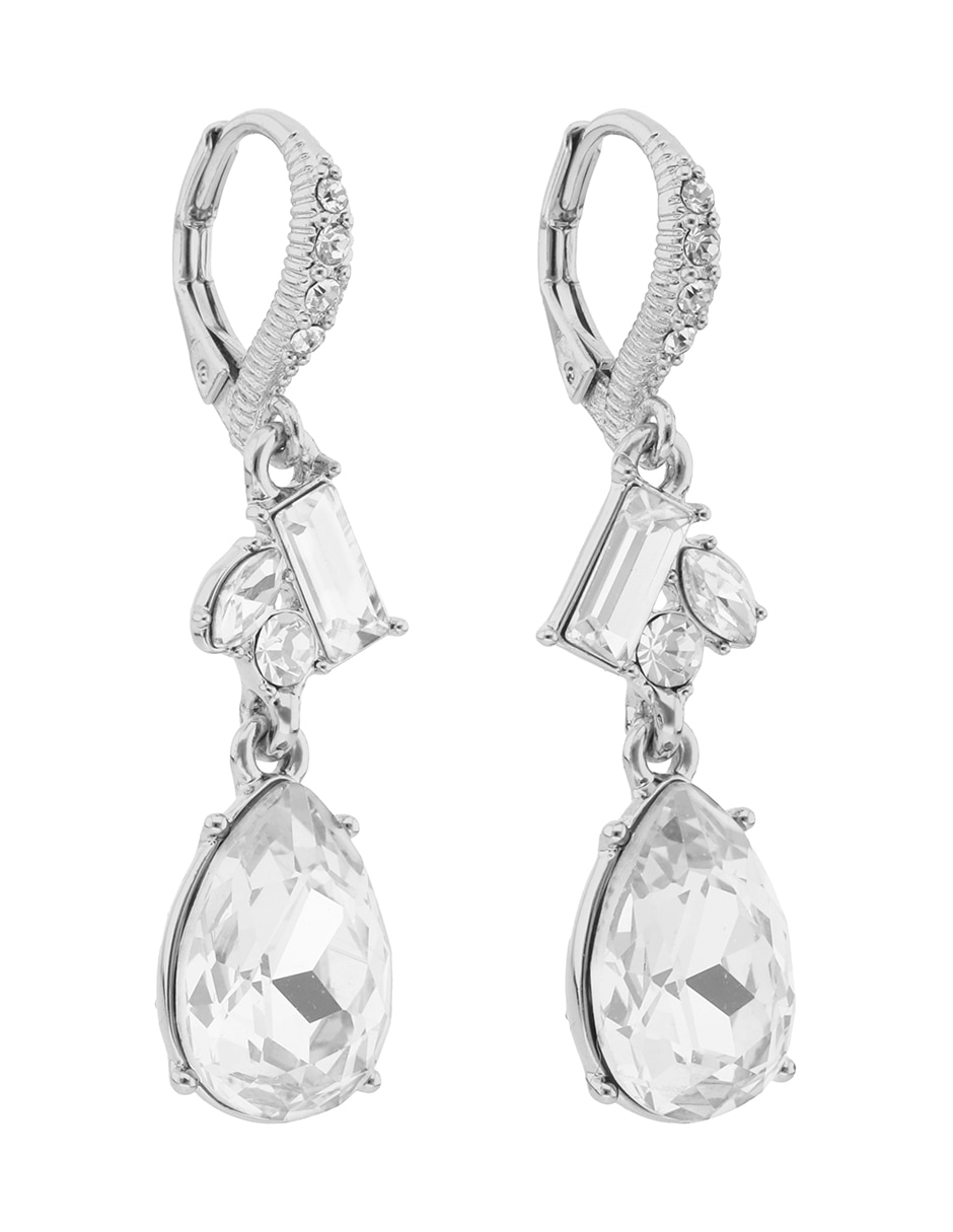 Aretes de gota Rhinestone Rainbow con acabado brillante 2