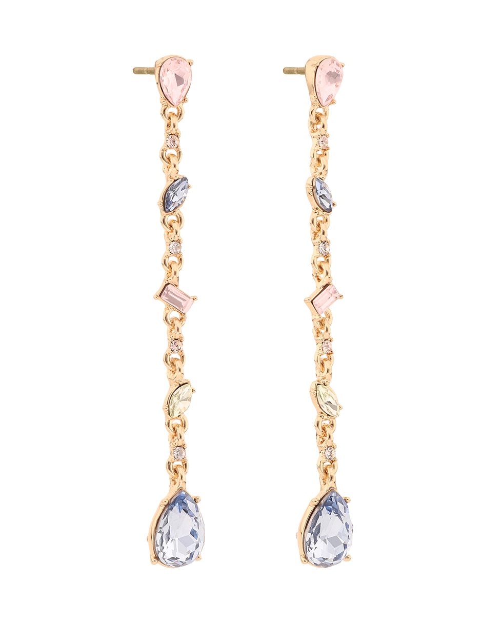 Aretes Rhinestone Rainbow con acabado brillante 2