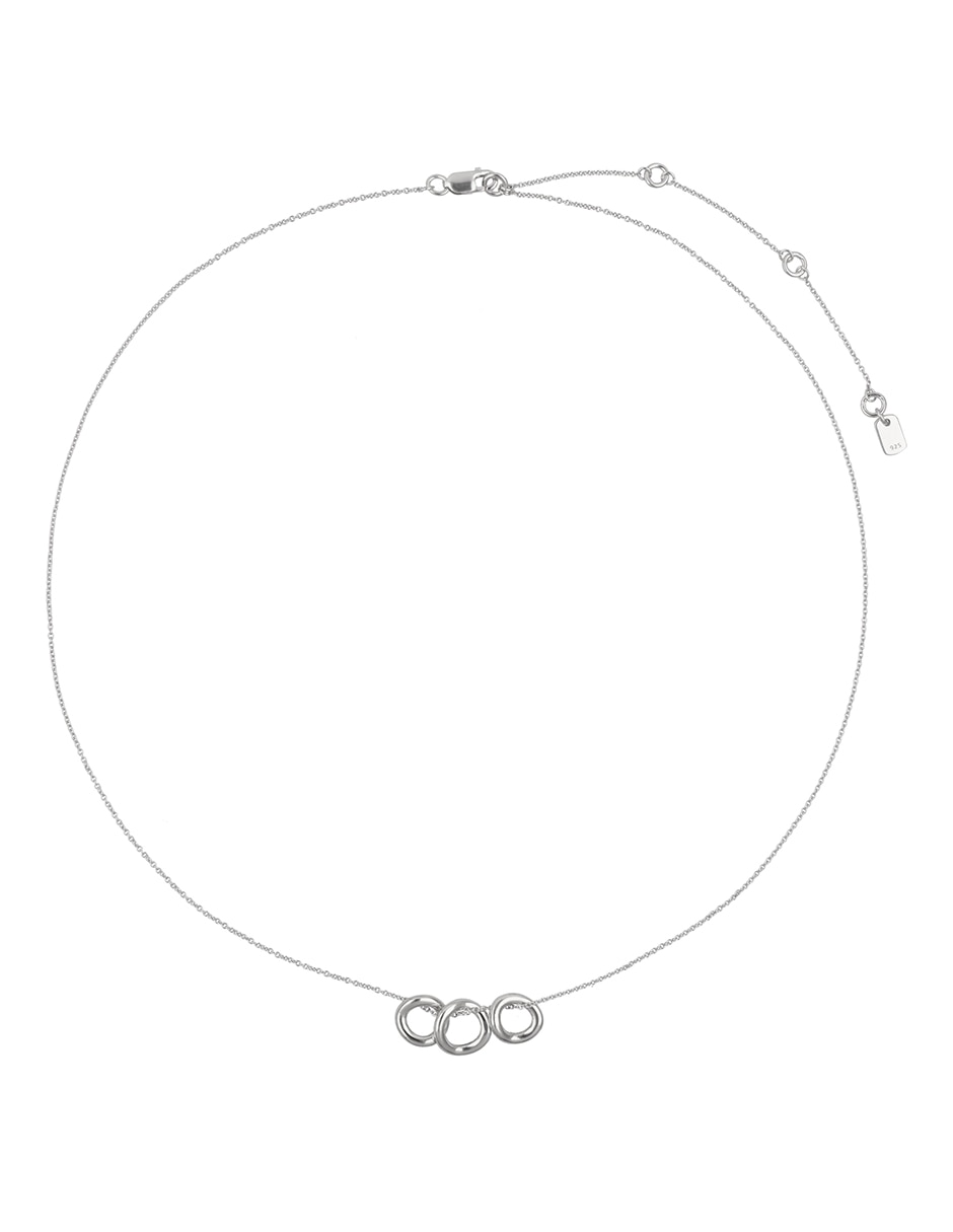 Collar circular Sterling Wavy Metal 3