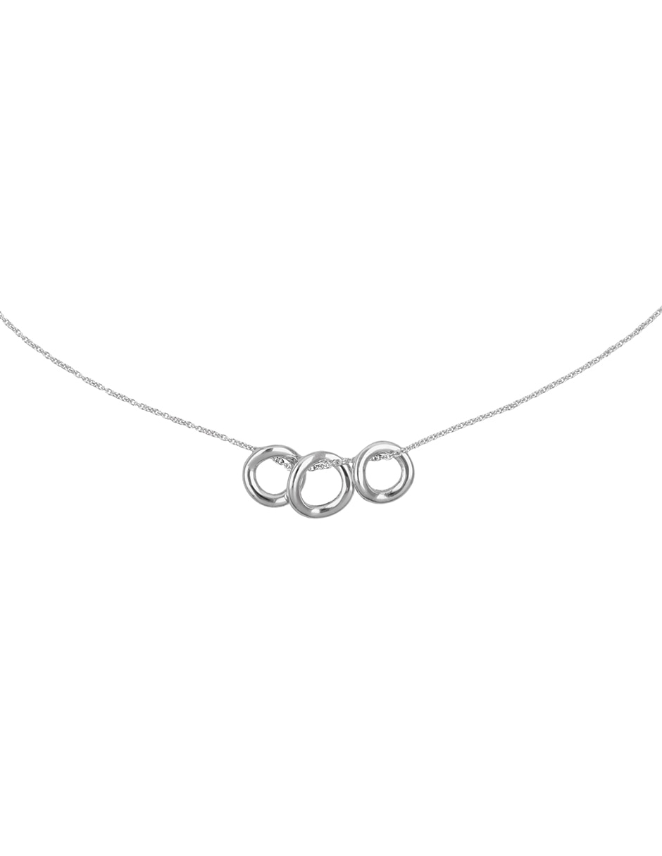 Collar circular Sterling Wavy Metal