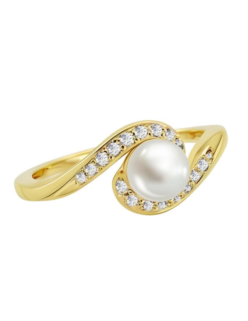 Anillo Aurore 18 k circonita baño de oro 4