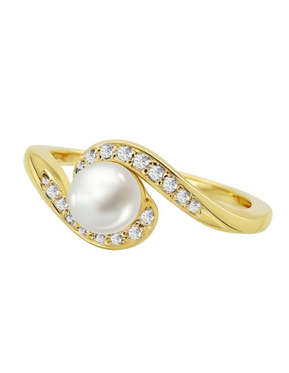 Anillo Aurore 18 k circonita baño de oro 3