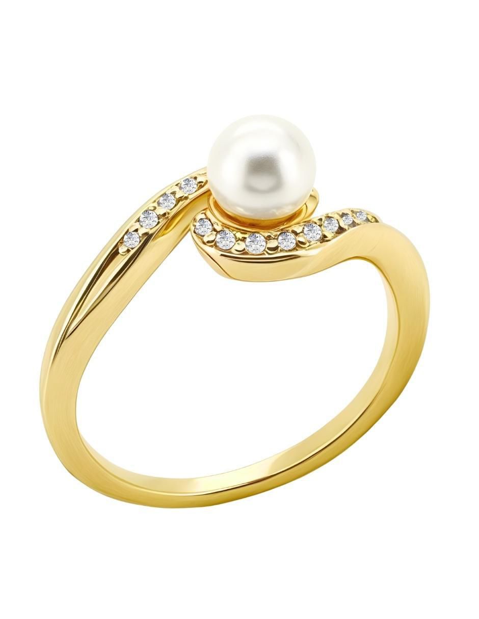 Anillo Aurore 18 k circonita baño de oro 2