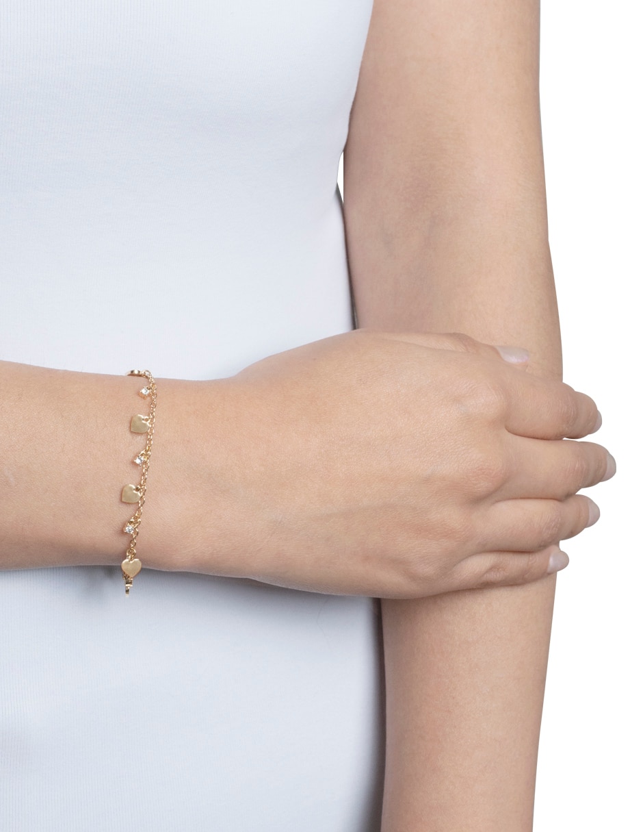 Pulsera con cristal acabado pulido