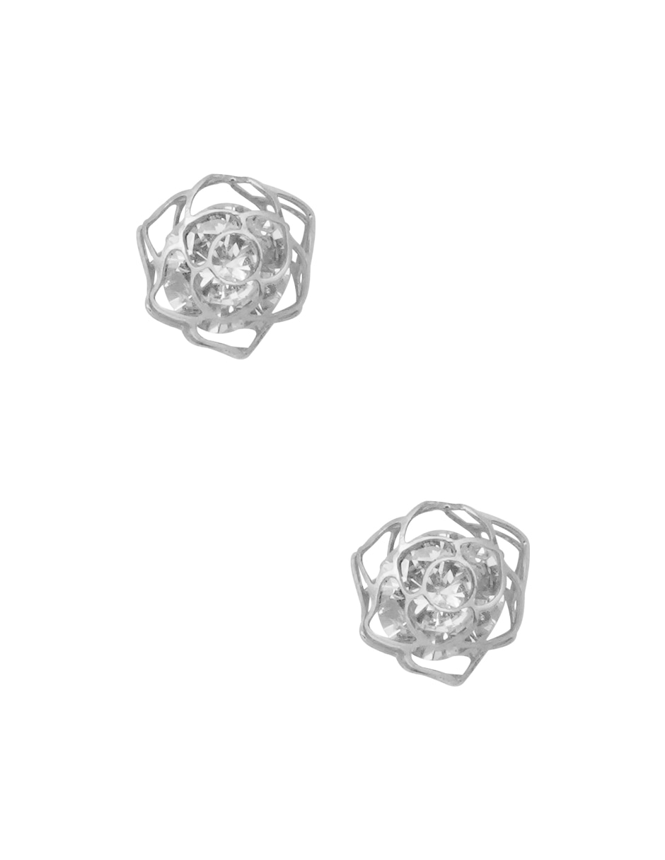Broqueles de flor Westies zirconia