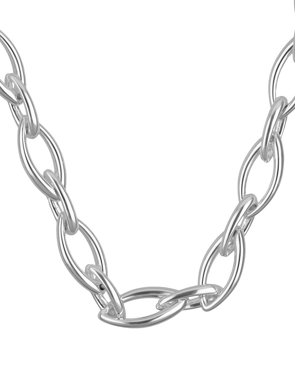 Collar silver navette 1
