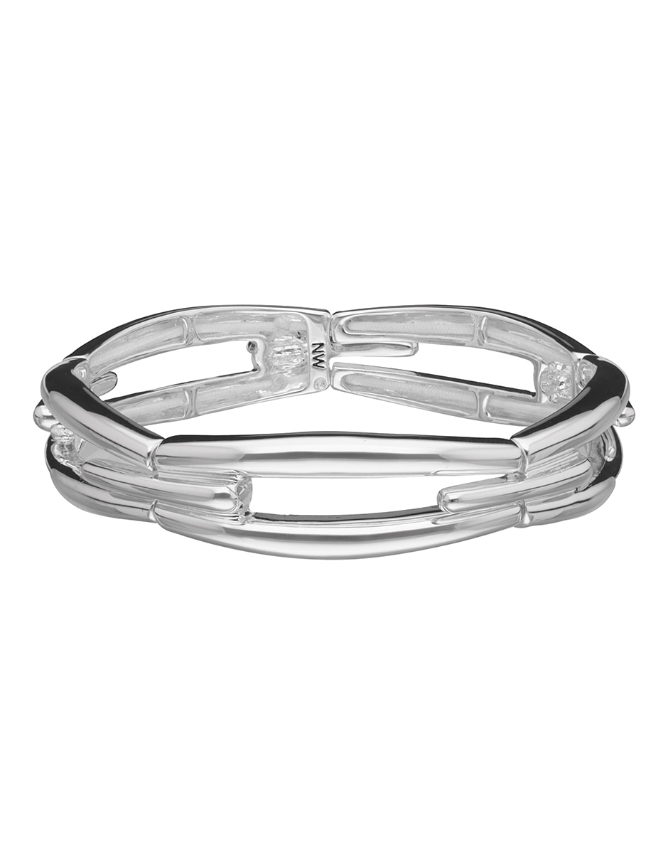 Pulsera silver navette acabado pulido 2