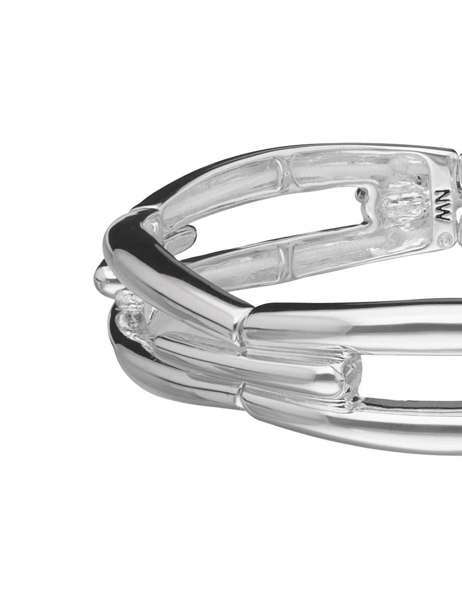 Pulsera silver navette acabado pulido 3