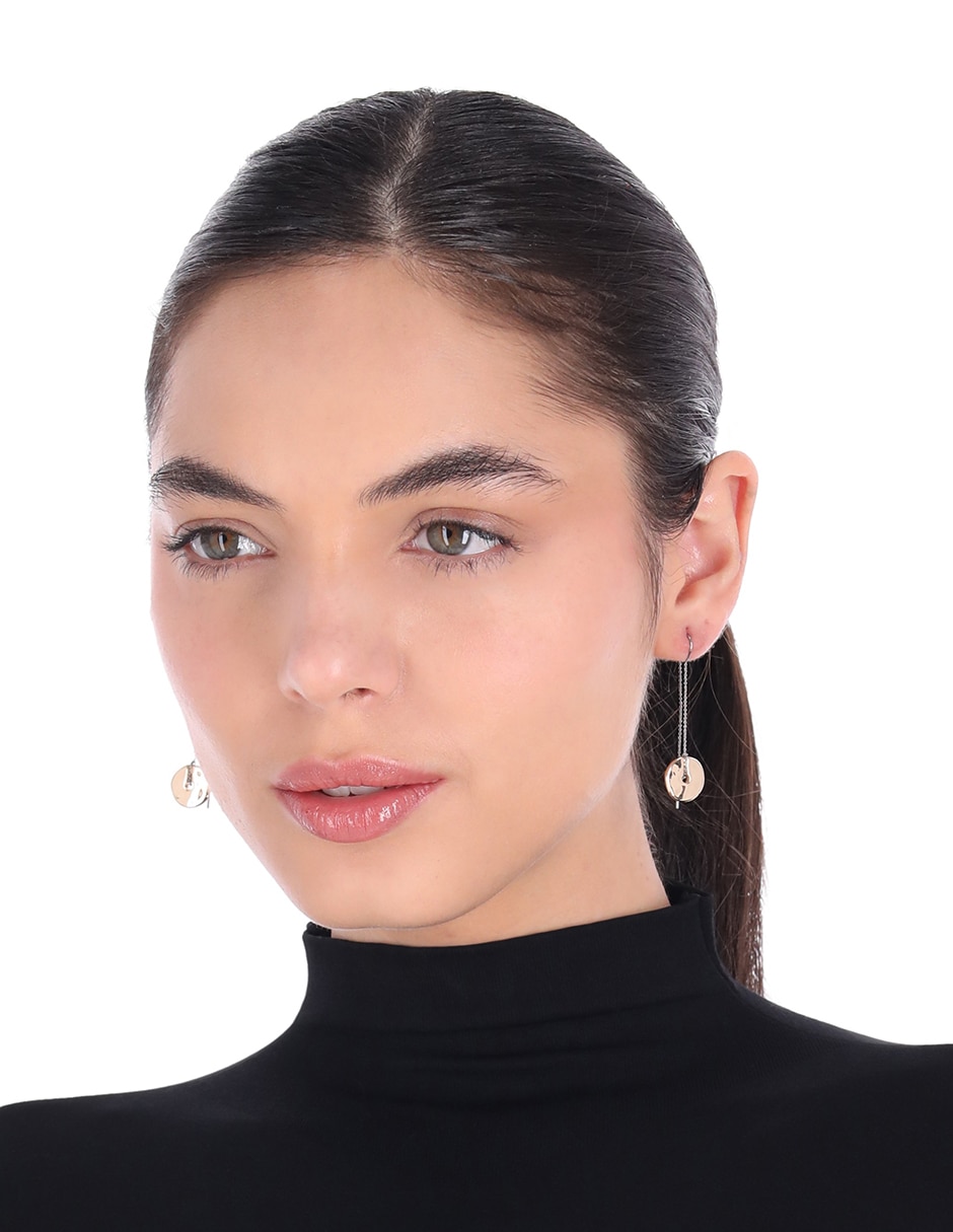 Aretes Tritone Organic Discs con acabado pulido 3