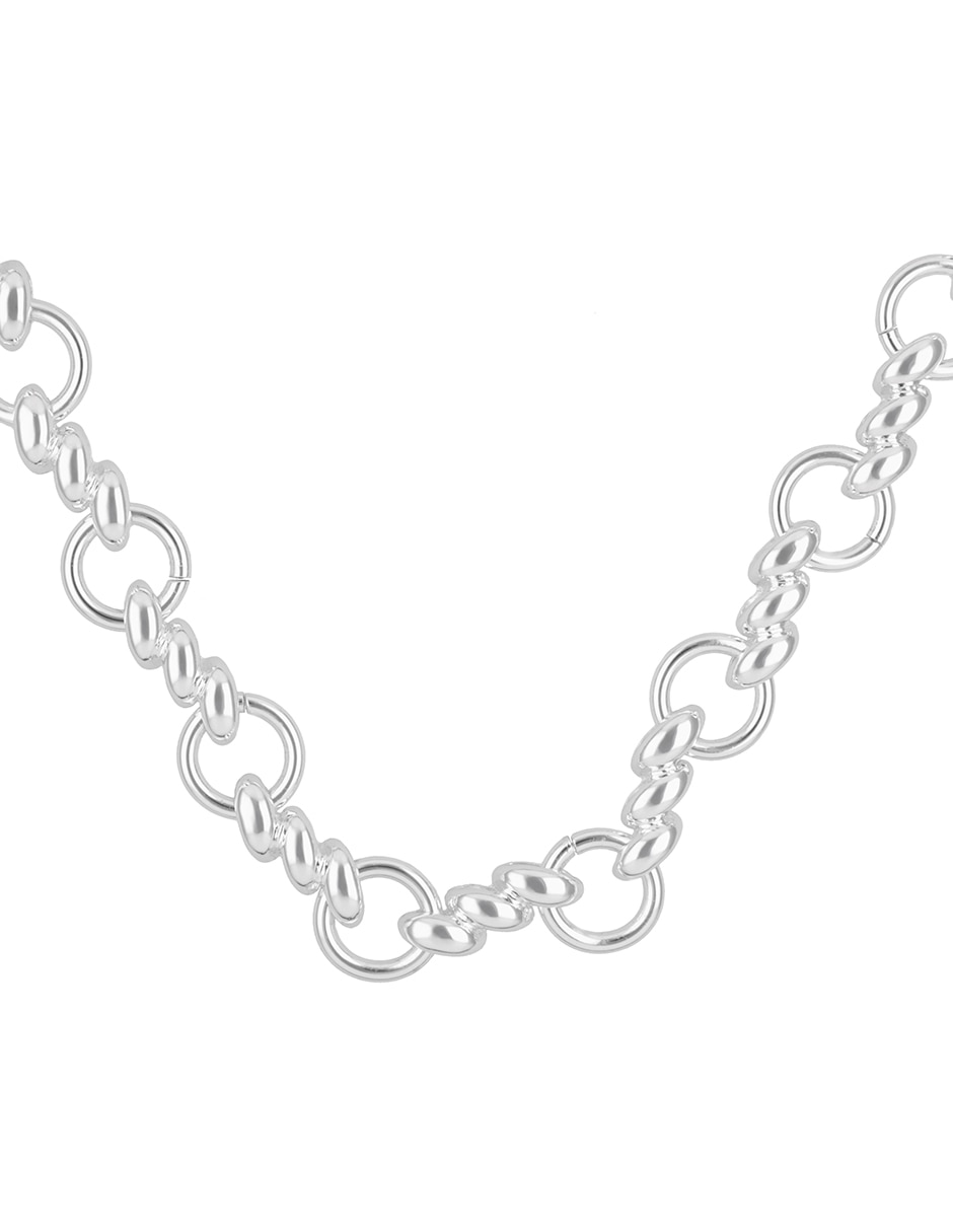 Collar circular Silver Rings & Fringe Collar circular Silver Rings & Fringe