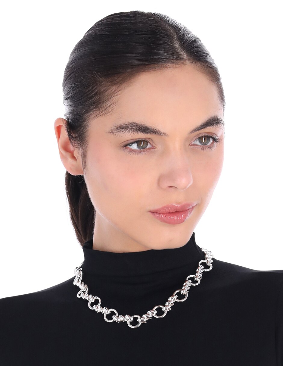Collar circular Silver Rings & Fringe 3
