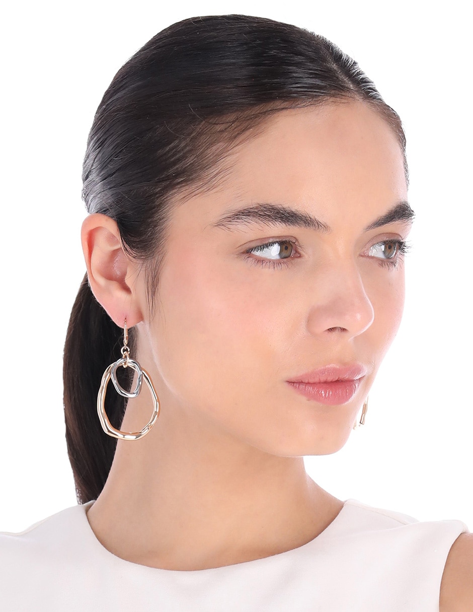 Aretes circulares Tritone Organic Discs con acabado pulido 3