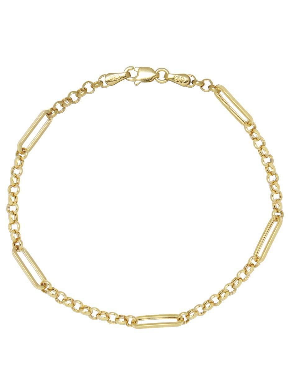 Pulsera de oro 10 k con acabado pulido