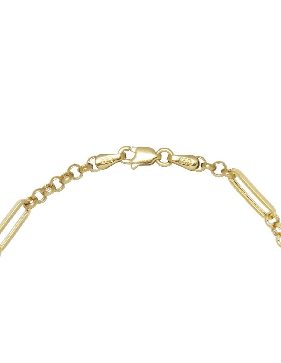 Pulsera de oro 10 k con acabado pulido