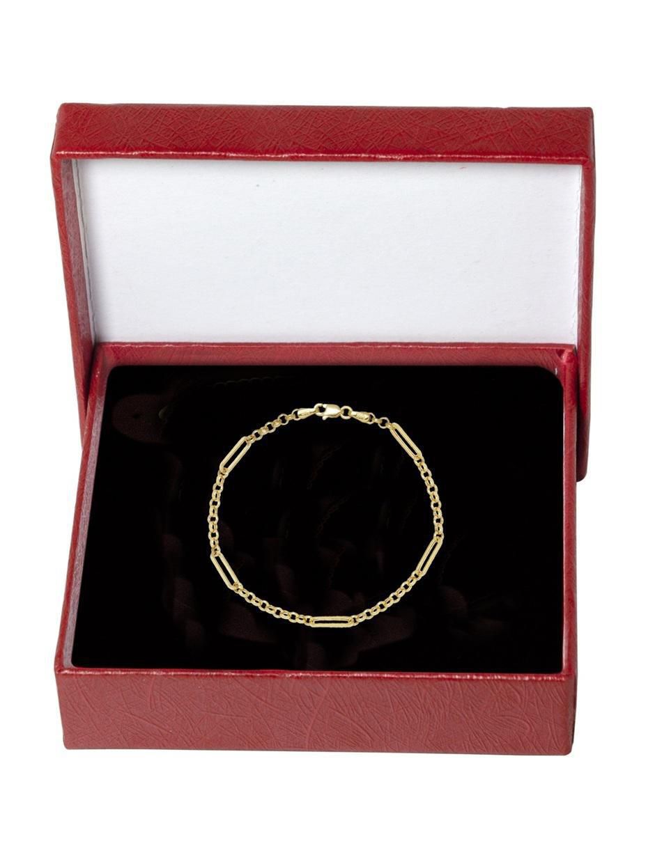 Pulsera de oro 10 k con acabado pulido