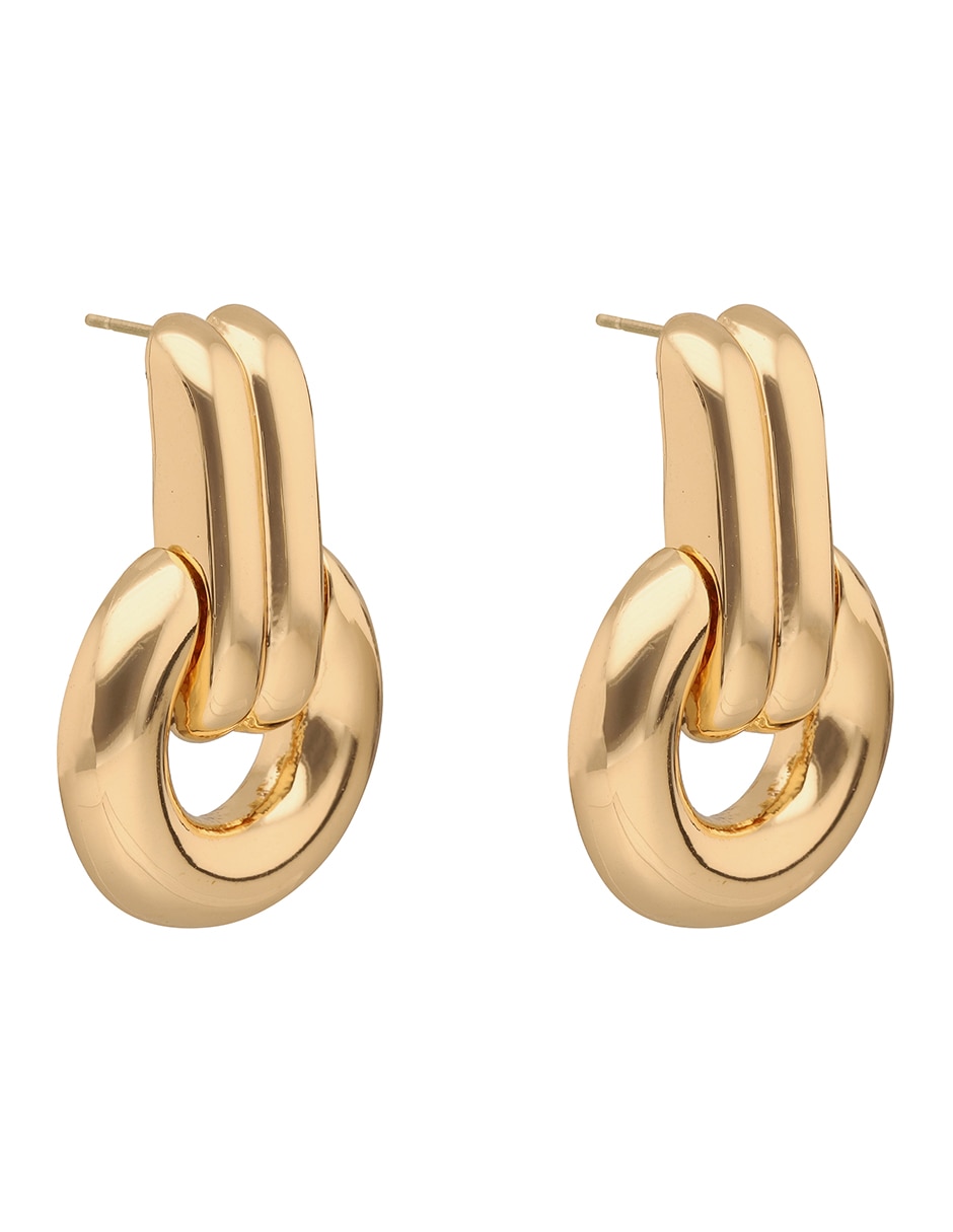 Aretes Golden Toggles con acabado pulido 3