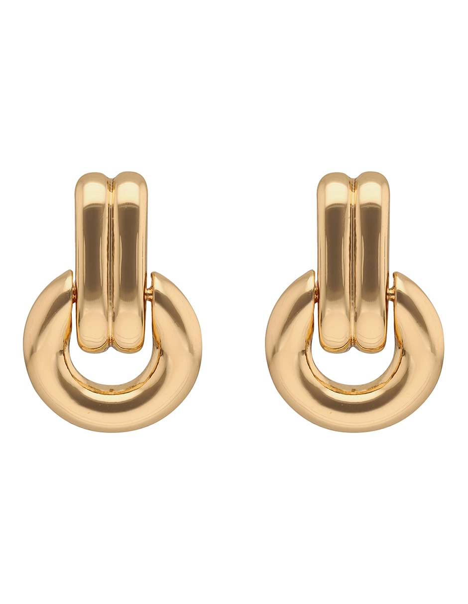 Aretes Golden Toggles con acabado pulido