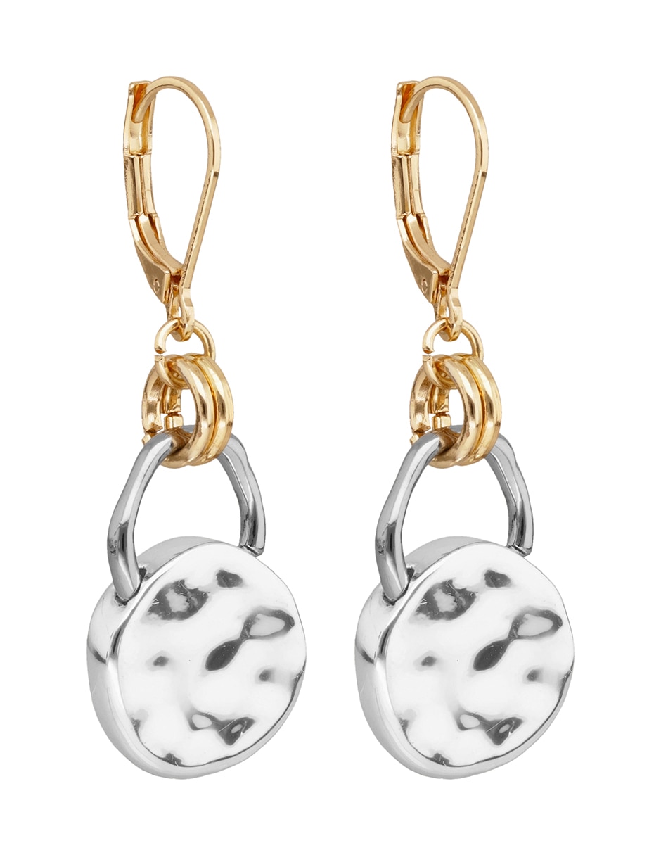 Aretes Tritone Organic Discs con acabado martillado 2