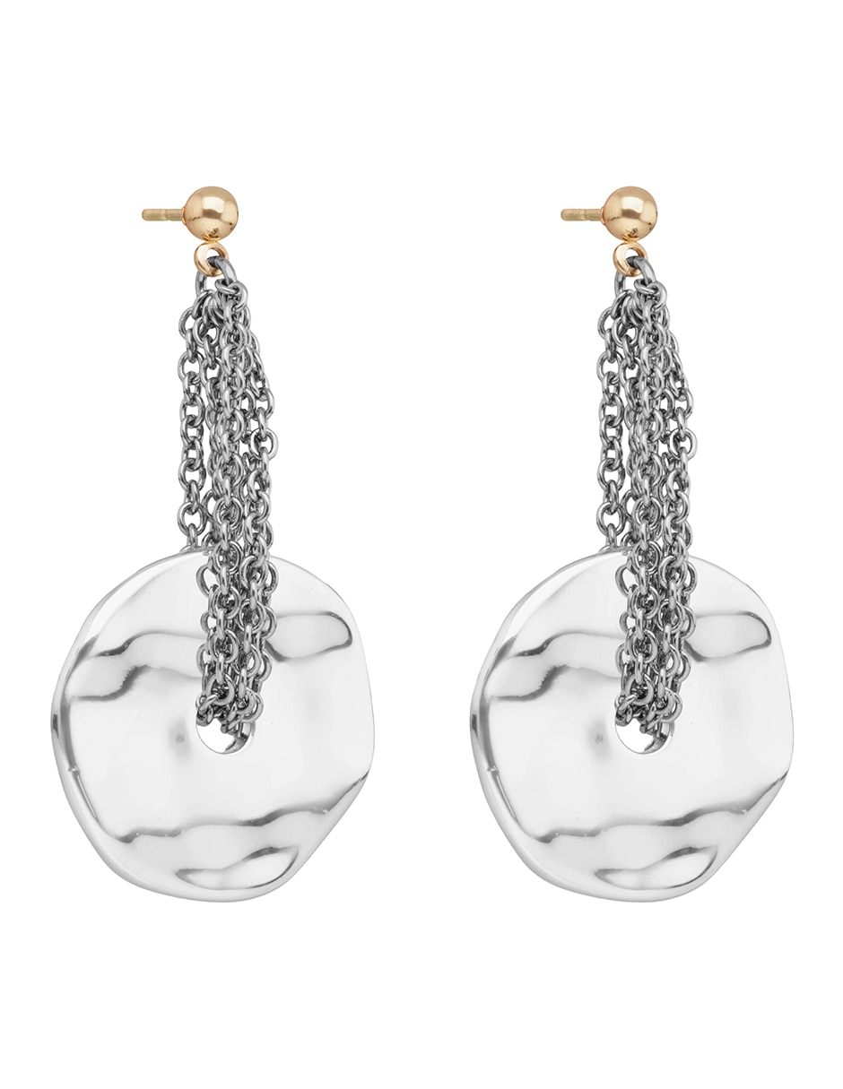 Aretes circulares Tritone Organic Discs con acabado pulido 2