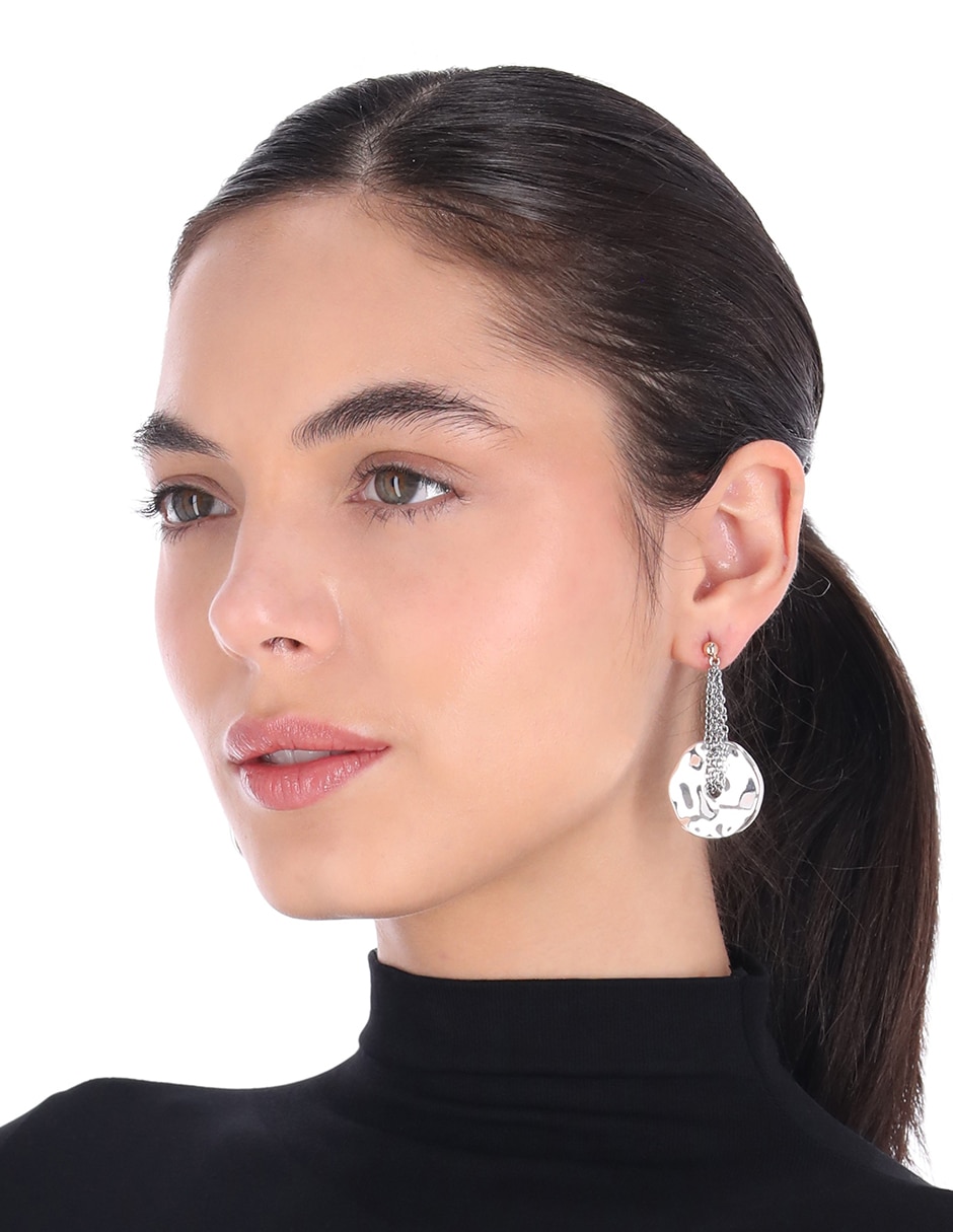 Aretes circulares Tritone Organic Discs con acabado pulido 3