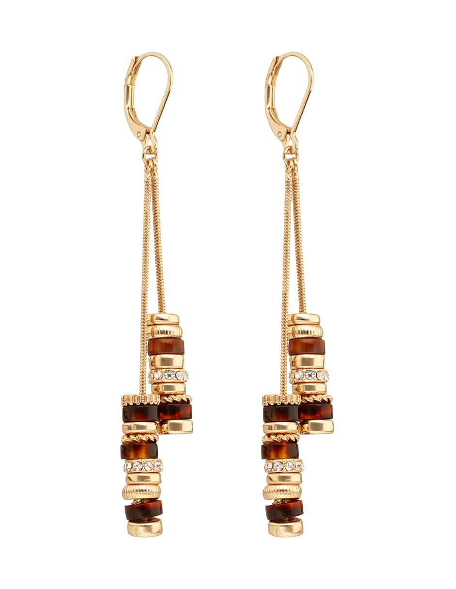 Aretes Leather Tortoise con acabado pulido 2