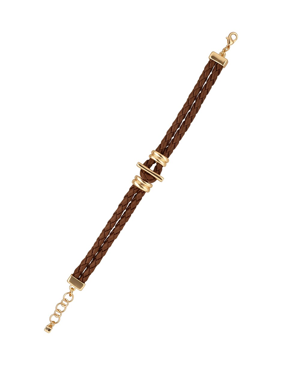 Pulsera Leather Tortoise acabado pulido 2