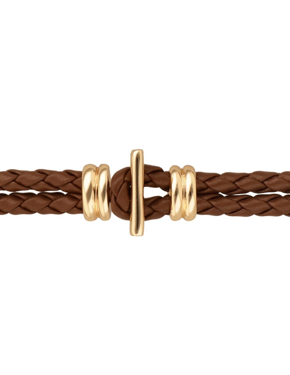 Pulsera Leather Tortoise acabado pulido 4