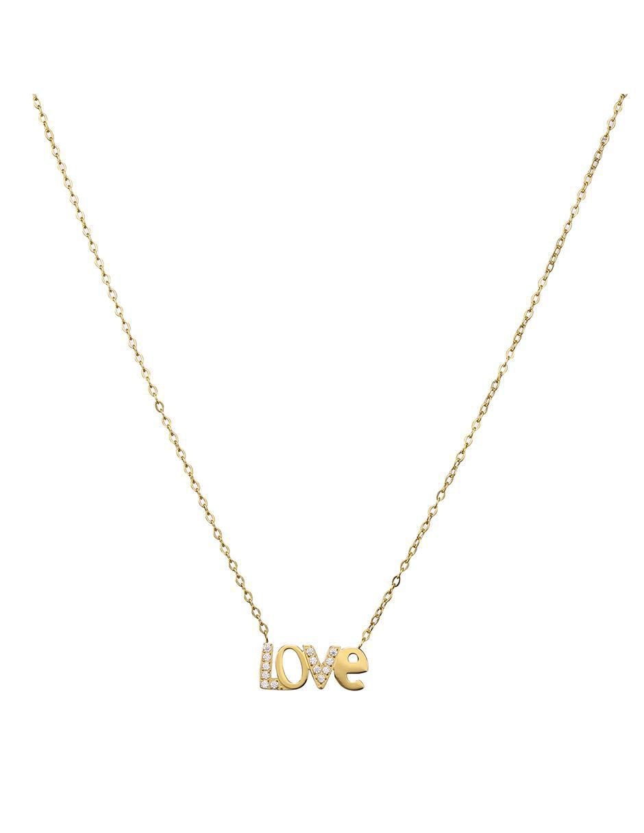 Collar no aplica 'de (si aplica)' letras love statement 'de' acero inoxidable sin kilataje