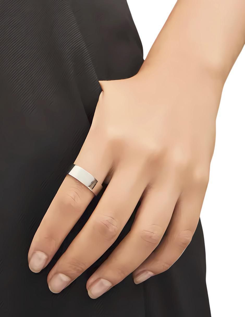 Anillo redondo P 925 de plata brillante 3