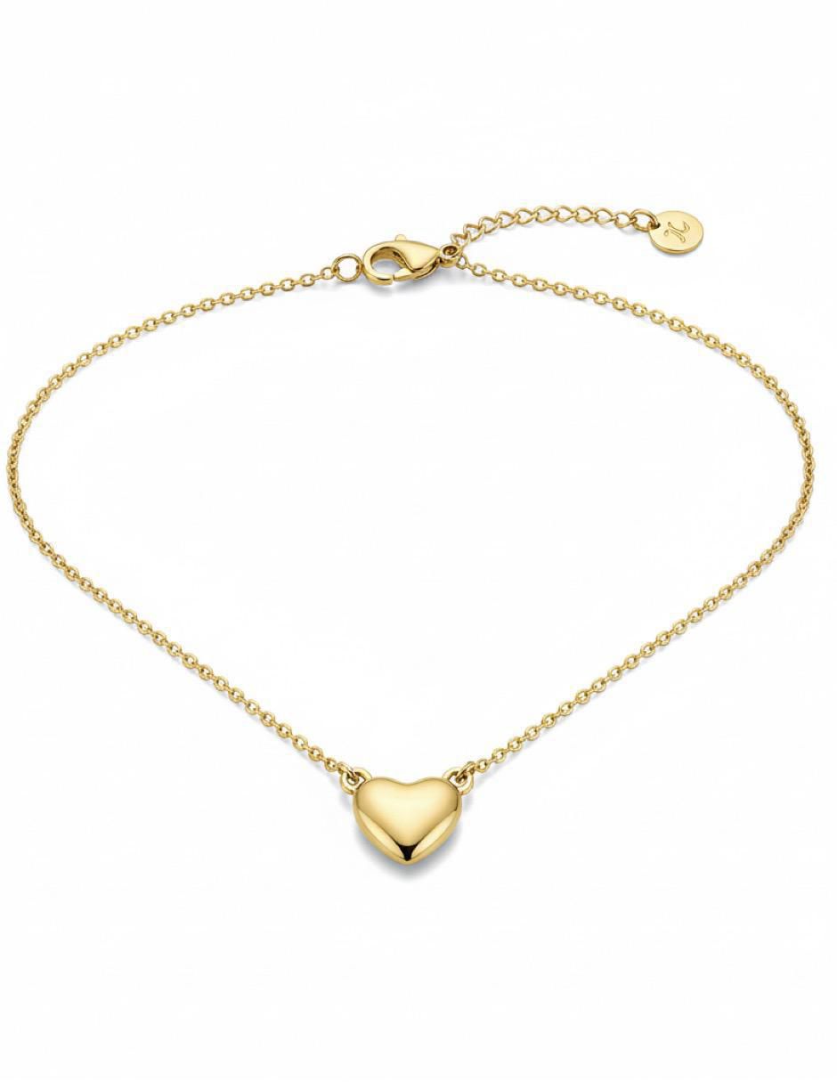 Collar con dije de corazón Mink de plata P 925 y 14 K