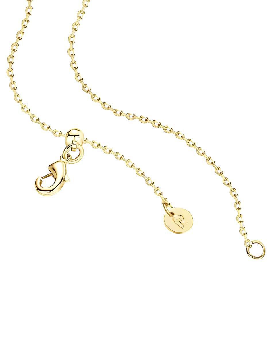 Collar con dije de corazón de plata P 925 y 14 K