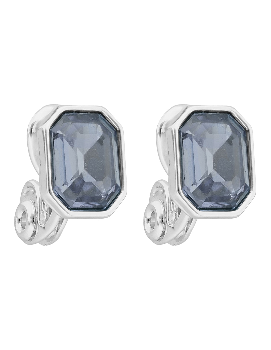 Aretes cuadrados Breezy con acabado pavé 2