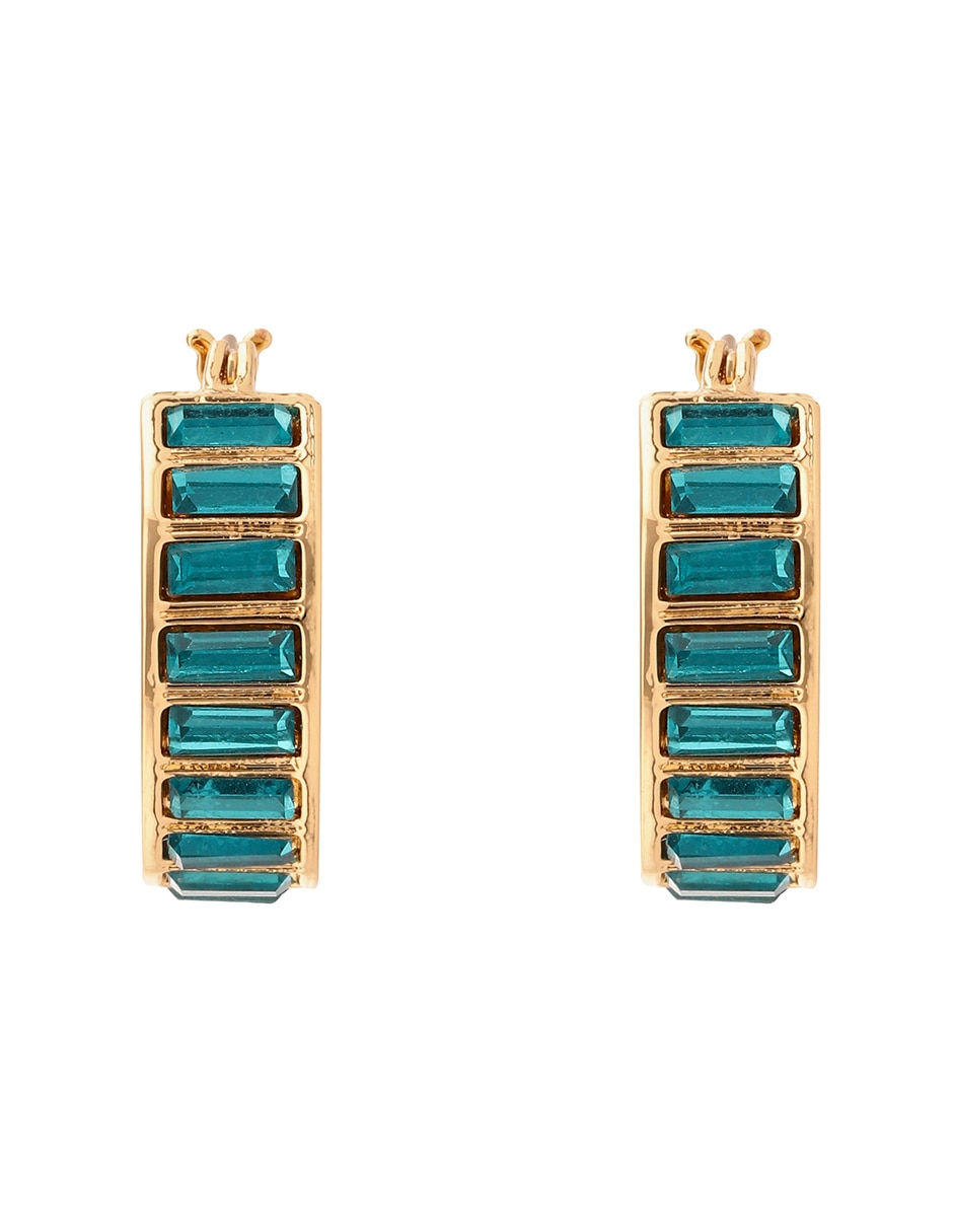 Aretes circulares Molly Recolors con acabado pavé