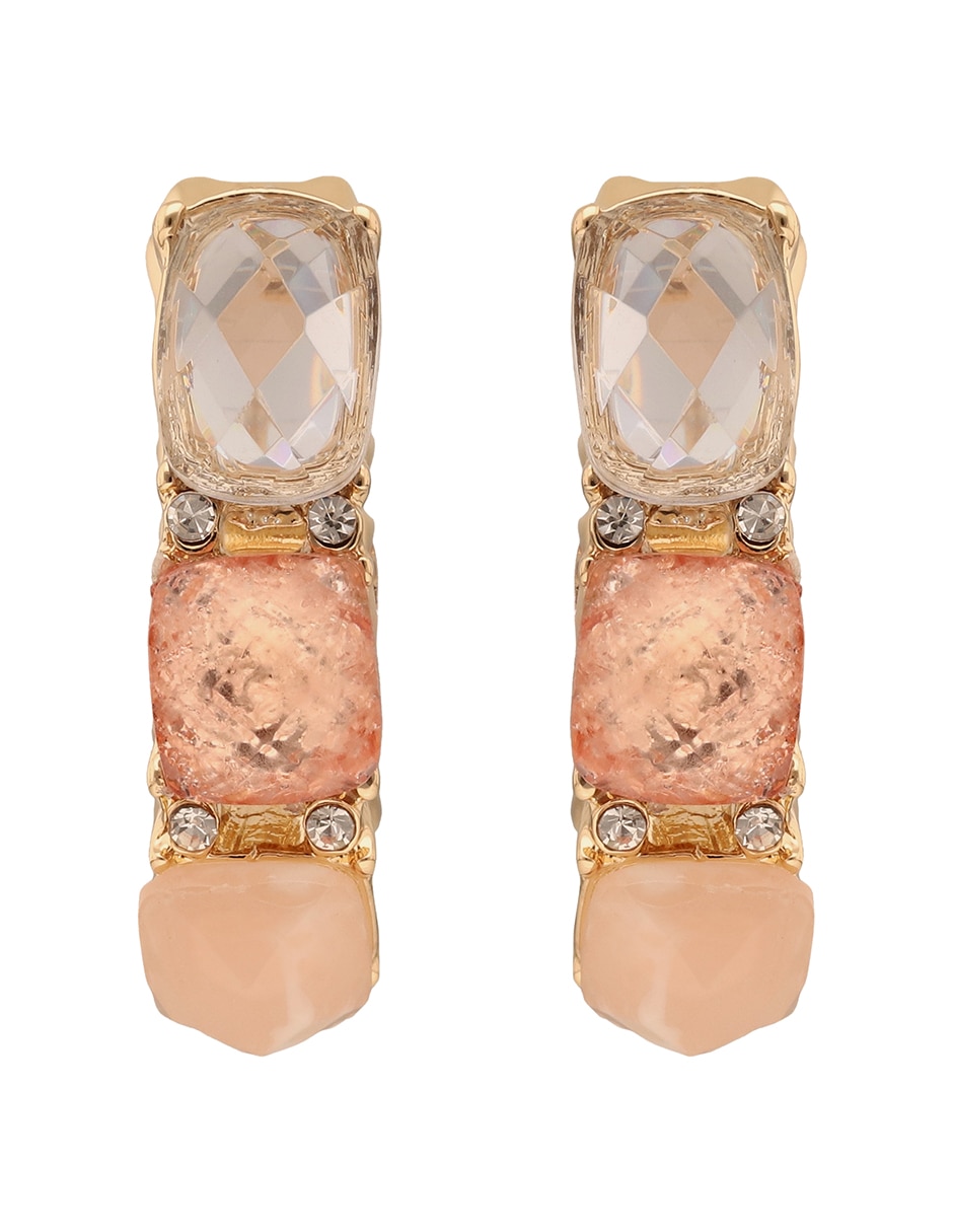 Aretes circulares Anjelica Roselyn con acabado pavé