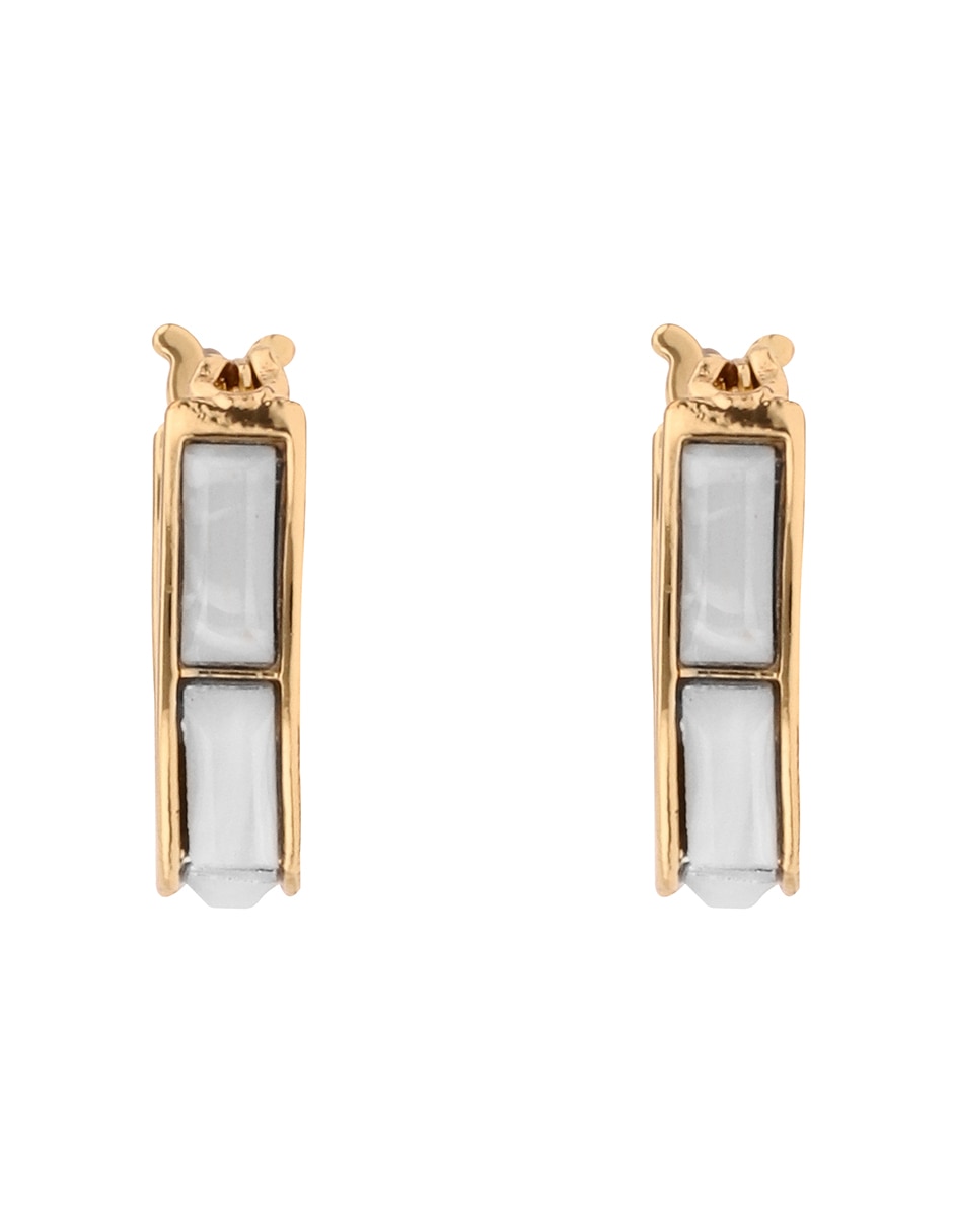 Aretes circulares Molly Recolors con acabado pavé